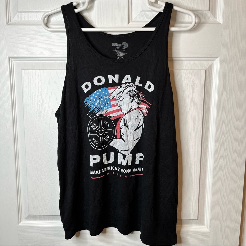 American AF Make America Strong Again Trump Muscle Ayer Size XL
